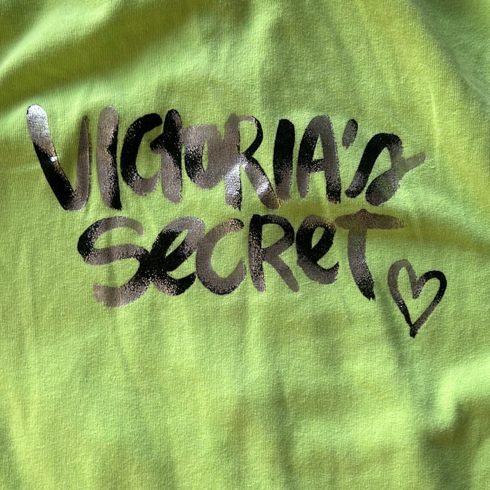 Victoria’s Secret RARE Supermodel Full Zip Hoodie S Neon Lime Sweatshirt Vintage